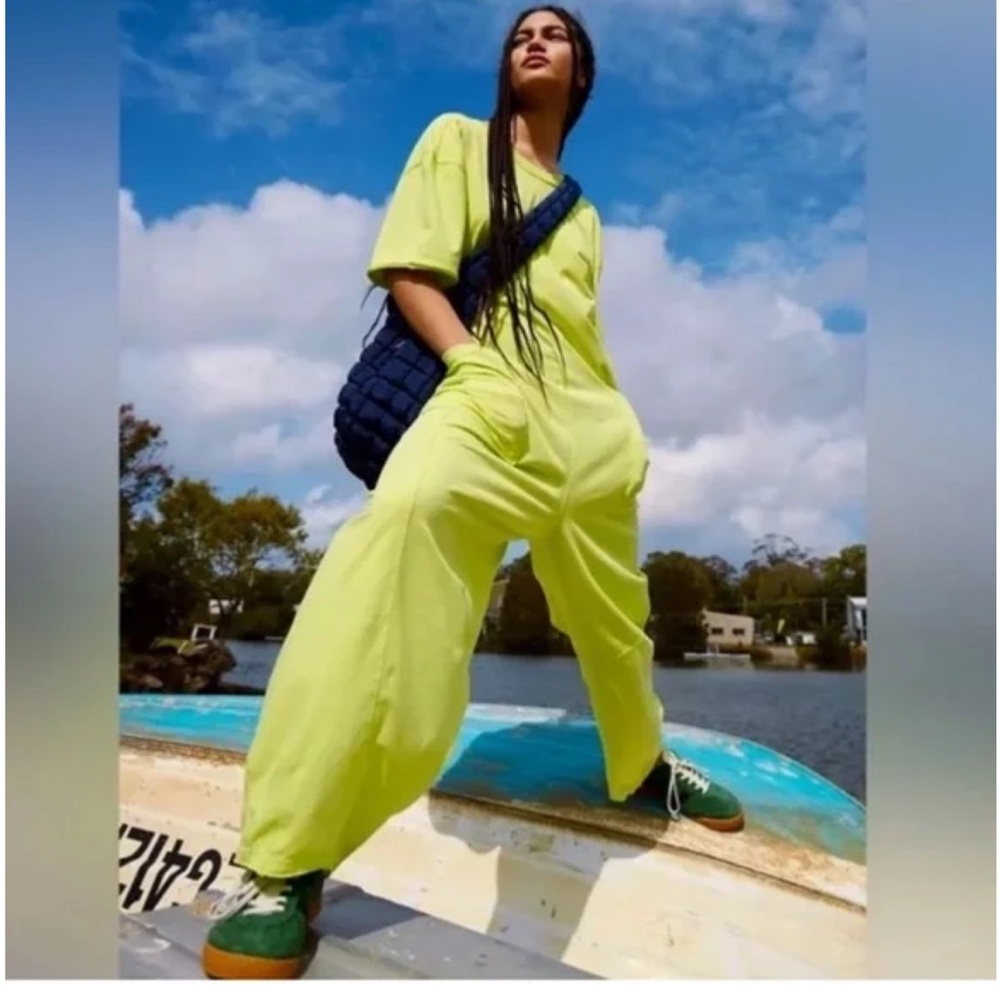 FREE PEOPLE Movement Limeade Hot Shot Tee Onesie - Picture 4 of 7